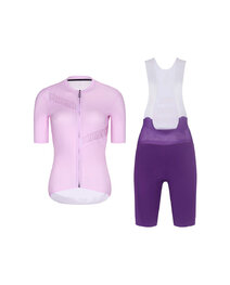 RIVANELLE Cycling short sleeve jersey and shorts - CRYSTELLE - purple/pink